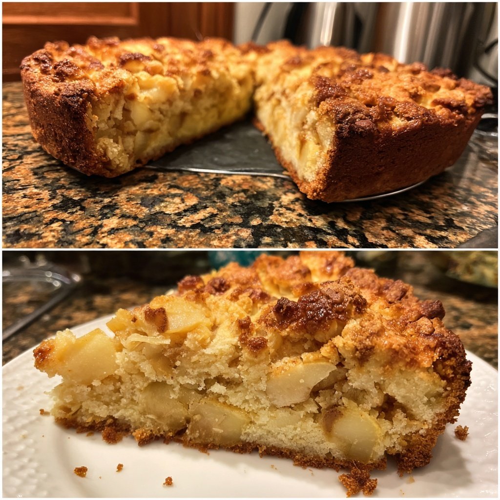 Bananenkuchen mit Apfelstücken