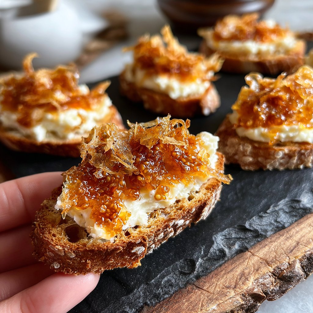 Canapés mit Feigenaufstrich