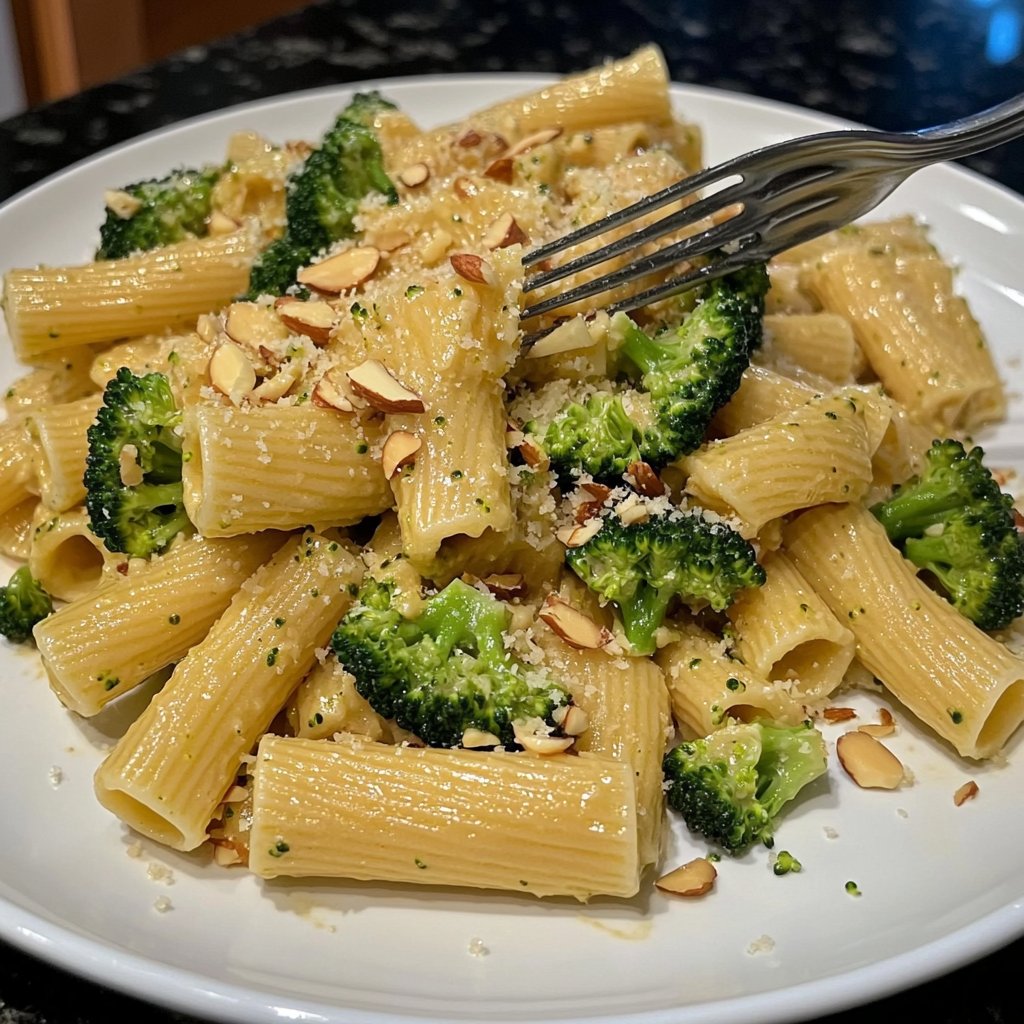 Rigatoni mit Brokkoli und Mandeln