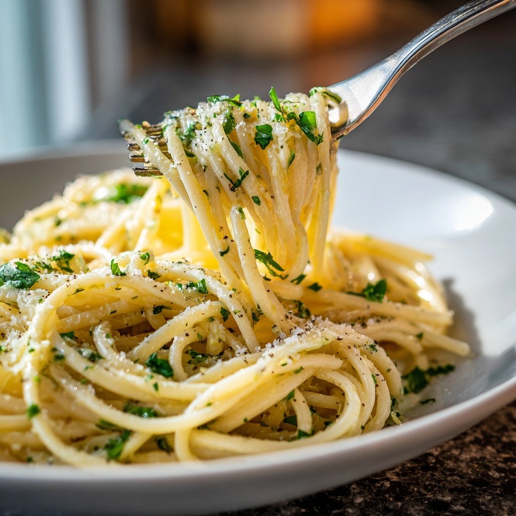 Spaghetti mit Knoblauch und Olivenöl