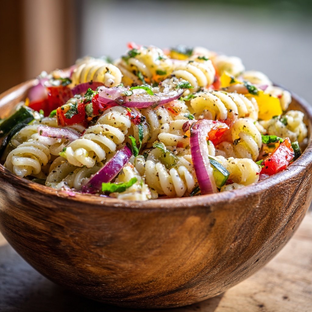 Mediterraner Nudelsalat Zum Grillen
