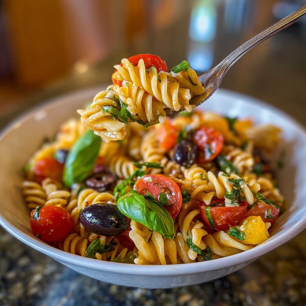 Mediterraner Nudelsalat Leicht