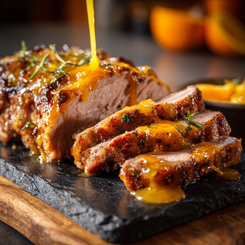 Entenbrust mit Orangenjus