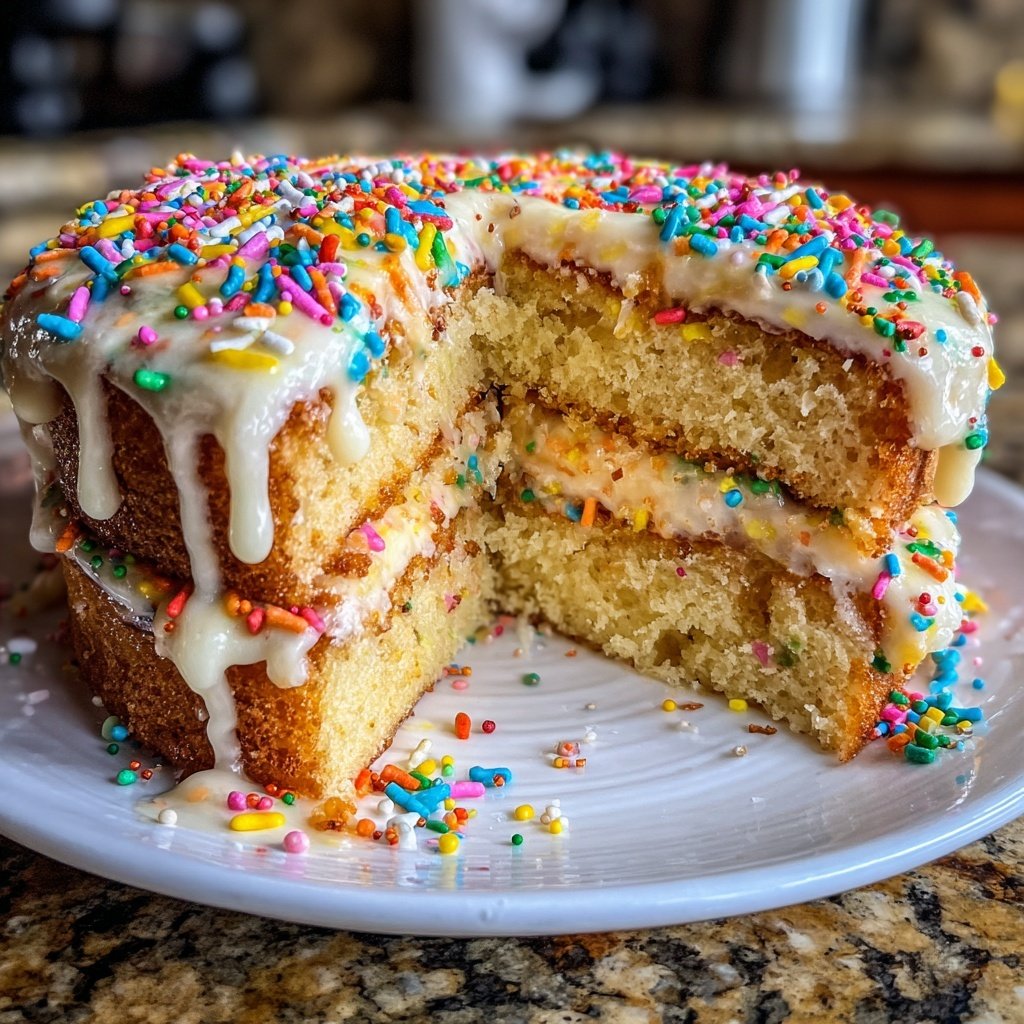 Geburtstagskuchen klassisch mit Vanille