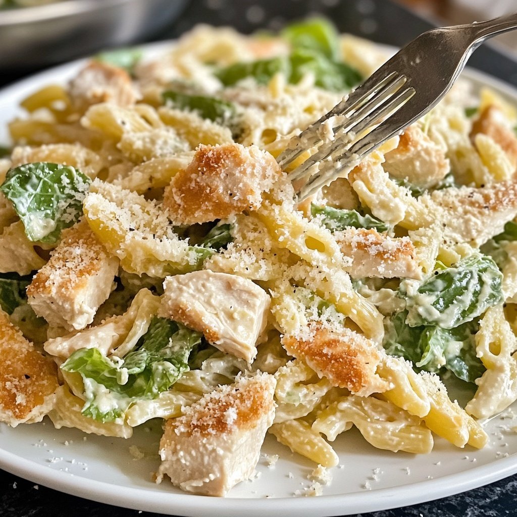 Chicken Caesar Pasta Salat
