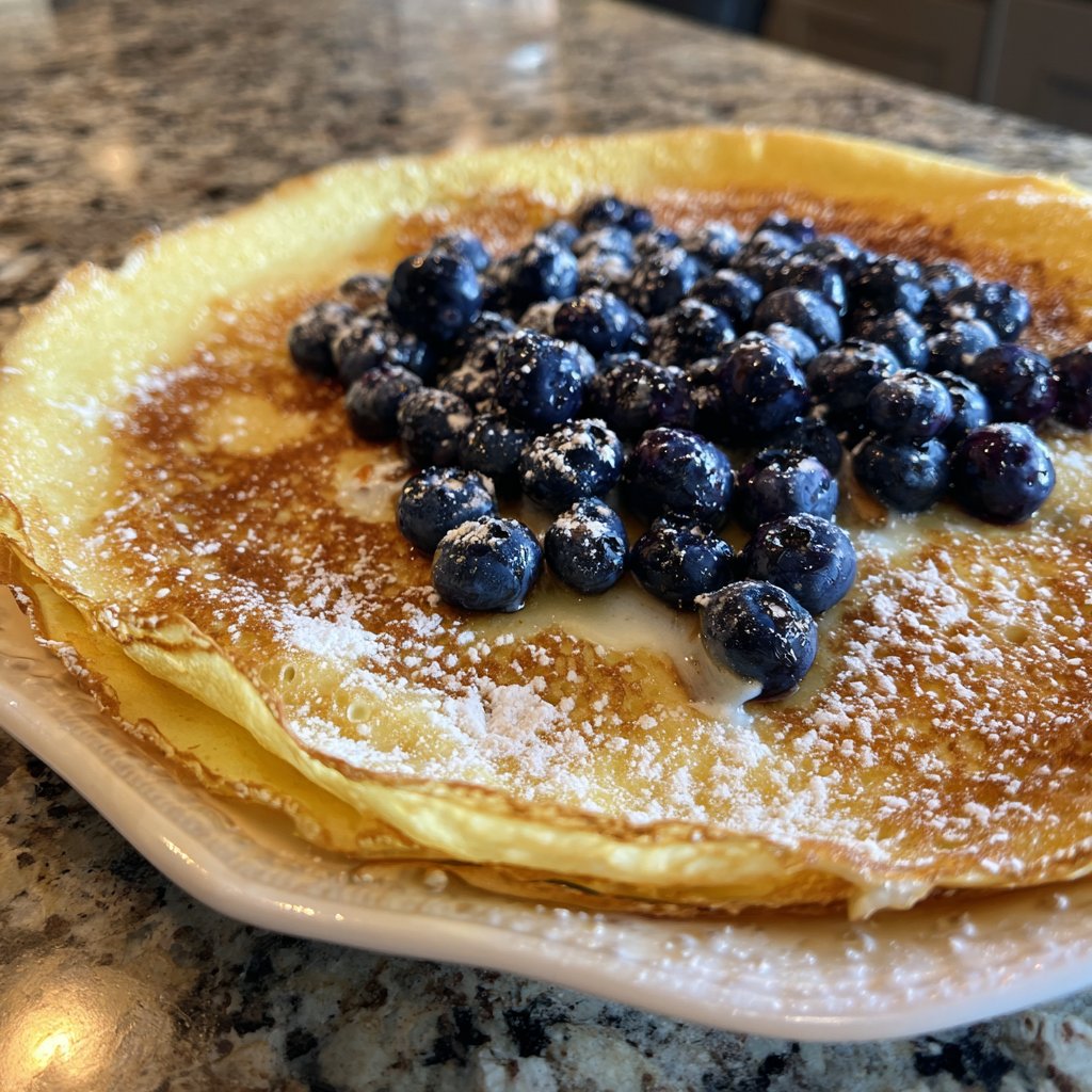 Pfannkuchen mit Heidelbeeren