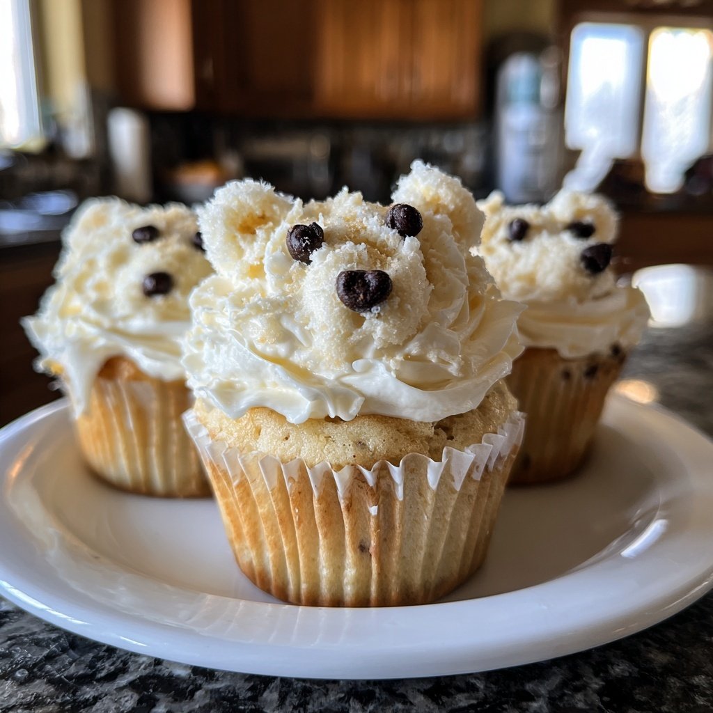 Weihnachts Polar Weißbär Cupcakes