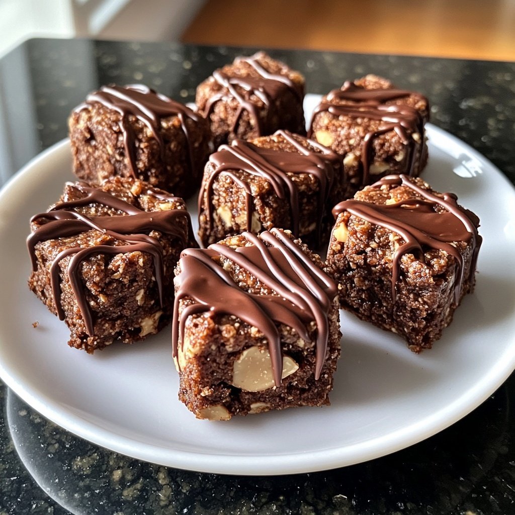 Einfache No-Bake Protein-Bites mit Brownie-Geschmack